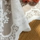 thumbnail image 5 of Mantel de encaje de mesa de centro 55"x55" | Mantel decorativo de malla Lyra blanca/negra de nylon | Elegante funda de armario y armario de televisión | Duradero, fácil de limpiar, diseño francés, 5 of 9
