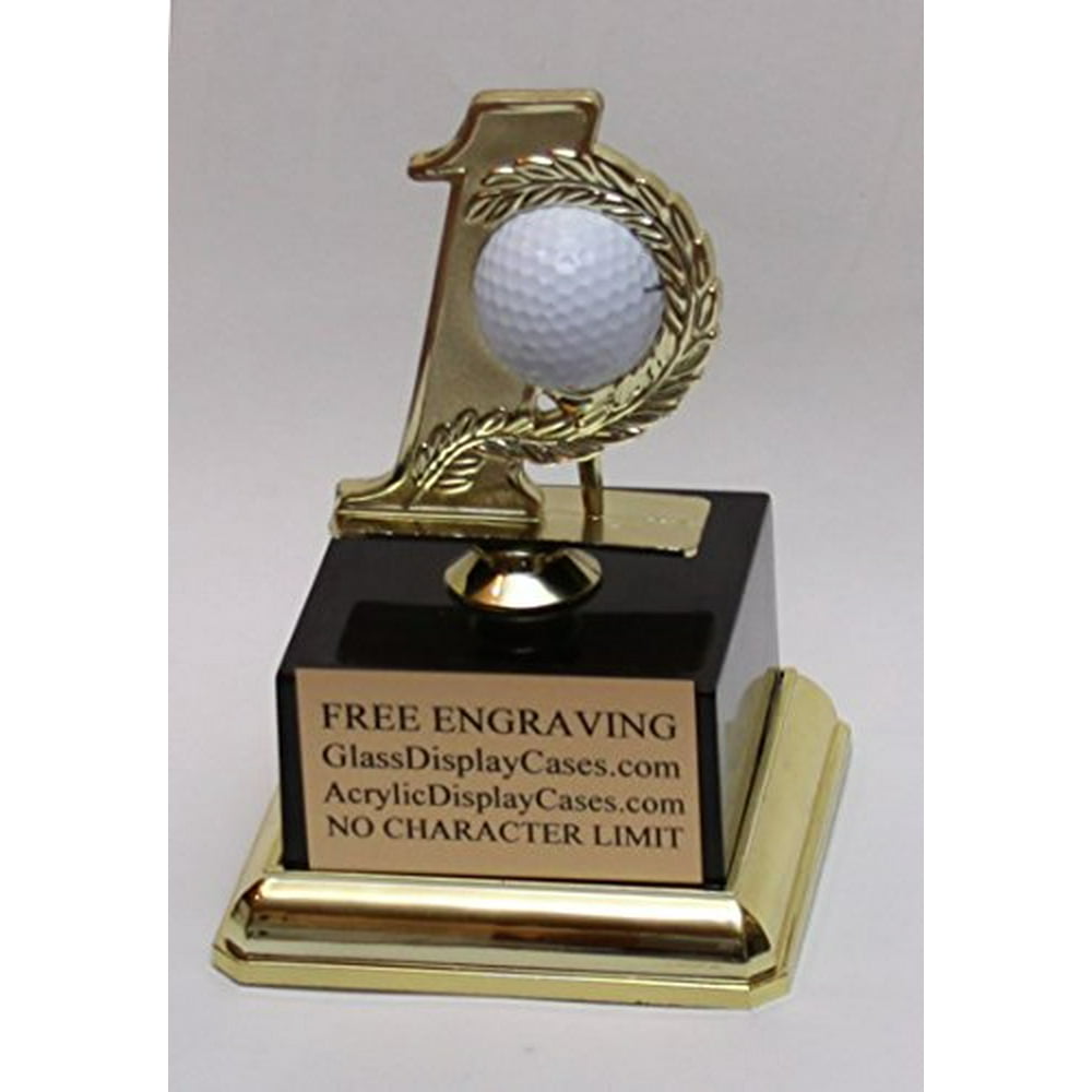 Golf Ball Personalized Hole in One 1 Display Stand Holder Black