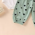 thumbnail image 6 of masbird Baby Girl Rib Frill Long Sleeve Romper Pants Headband 3pc Fall Winter Outfit Set 0 3 6 12 18 24 Months,Green,12-18 M, 6 of 9