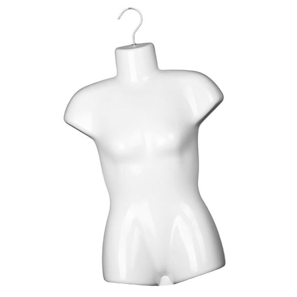 Gancho para colgar maniquí, maniquí colgante femenino de medio cuerpo, maniquí de exhibición, torso de cuerpo para ropa interior formal Altura 60cm