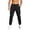 Black, variant on Bosfbaoi Plus Size Pants For Men Tapered Jogger Pants Mens Casual Pants Drawstring Elastic Waist Trousers