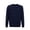 Navy/Blue Stripe, variant on Krumba Mens Plus Size Cotton Crew Neck Big Tall Long Sleeve Pullover Navy&Blue Stripe Design Oversized Sweater 4XL