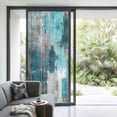 thumbnail image 2 of Non-Adhesive Static Cling Window Tint, Teal Grey Window Privacy Film Frosted, Abstract Art Oil Painting Modern Geometric Insulated Windows Frosted Films for Living room, 35.4 x 78.7 Inches, 2 of 9