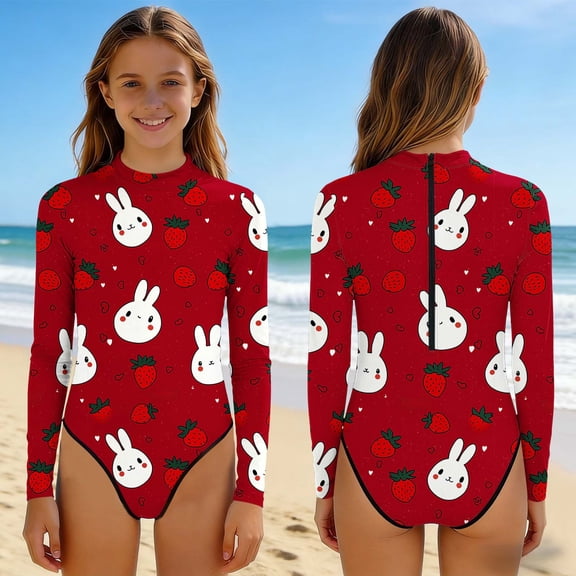 Piuwrlz Girl Swimsuits Kids Swimwear12-13 Years Kids Swimwear Beach Beach Swimming Suit Multicolor Size 12-13 Years