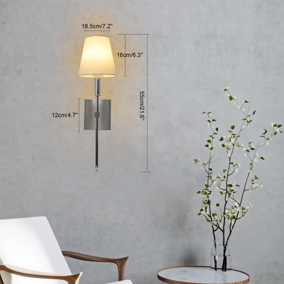 110 120V Set 2 Hardwired Sconce Fixture Chrome White Wall Sconces Wall Light