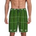 thumbnail image 1 of Balery American Football Field Pantalones cortos de pijama de punto de algodón para hombre con cinturilla y bolsillos-Large, 1 of 6