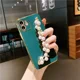 thumbnail image 3 of Funda blanda con cadena y pulsera de perlas chapadas de lujo para iPhone 15, 13, 14, 12 Pro Max, 11, XS, X, XR, 7, 8 Plus, mini SE, funda de silicona con purpurina, 3 of 5