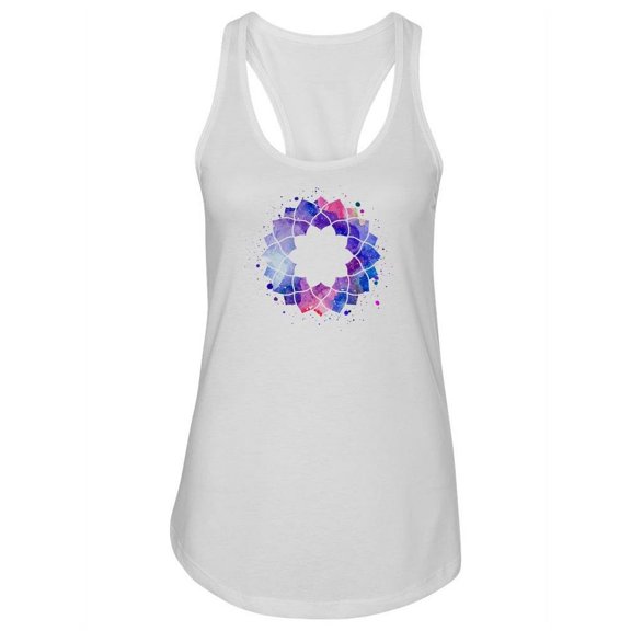 Geometric Mandala Flower. Tank Women -Image by Shutterstock, Female Small