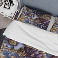 thumbnail image 4 of Designart "Majestic Gilded Royalty" Purple Floral Bedding Covert Set - Cottage Bed Set With 2 Shams, 4 of 5