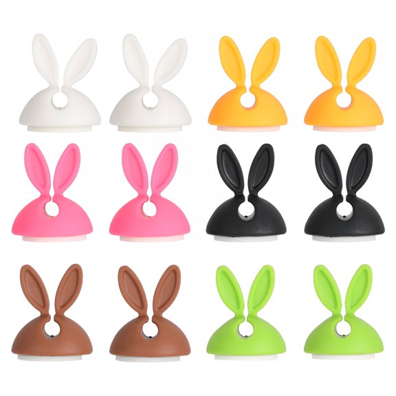 LAMIRO 12PCS Bunny Cable Clip Holder Creative Cable Holder Delicate Cable Holder