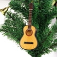 thumbnail image 4 of baomifa-Wooden String Miniature Guitar Hanging Ornament Mini Musical Instrument Replica Holiday Tree Home Decoration Display Ornament (5.91" Classic Guitar), 4 of 4
