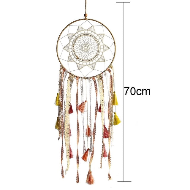 Atrapasueños Hecho A Mano, Tapiz Bohemio, Carillón De Viento, Colgante De Pared, Decoración Del Hogar, Atrapasueños Con Borlas Eigraketly HA022645-00