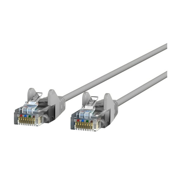 Belkin Slim - Patch cable - RJ-45 (M) to RJ-45 (M) - 10 ft - UTP - CAT 6 - molded, snagless - white