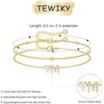 thumbnail image 6 of Initial Heart Gold Bracelets for Women Trendy,Dainty 14K Gold Plated Zircon Letter Charm Bracelet Cute Simple Stack Beaded Chain Bracelets Jewelry for Women Gift, 6 of 7