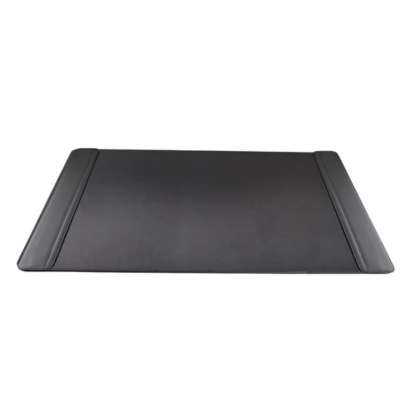 Artistic 24"x38" Sagamore Executive Designer Flip Side Panel Desk Pad, Ultra Smooth Leather Like Writing Surface, Protects From Scratches & Spills , Black