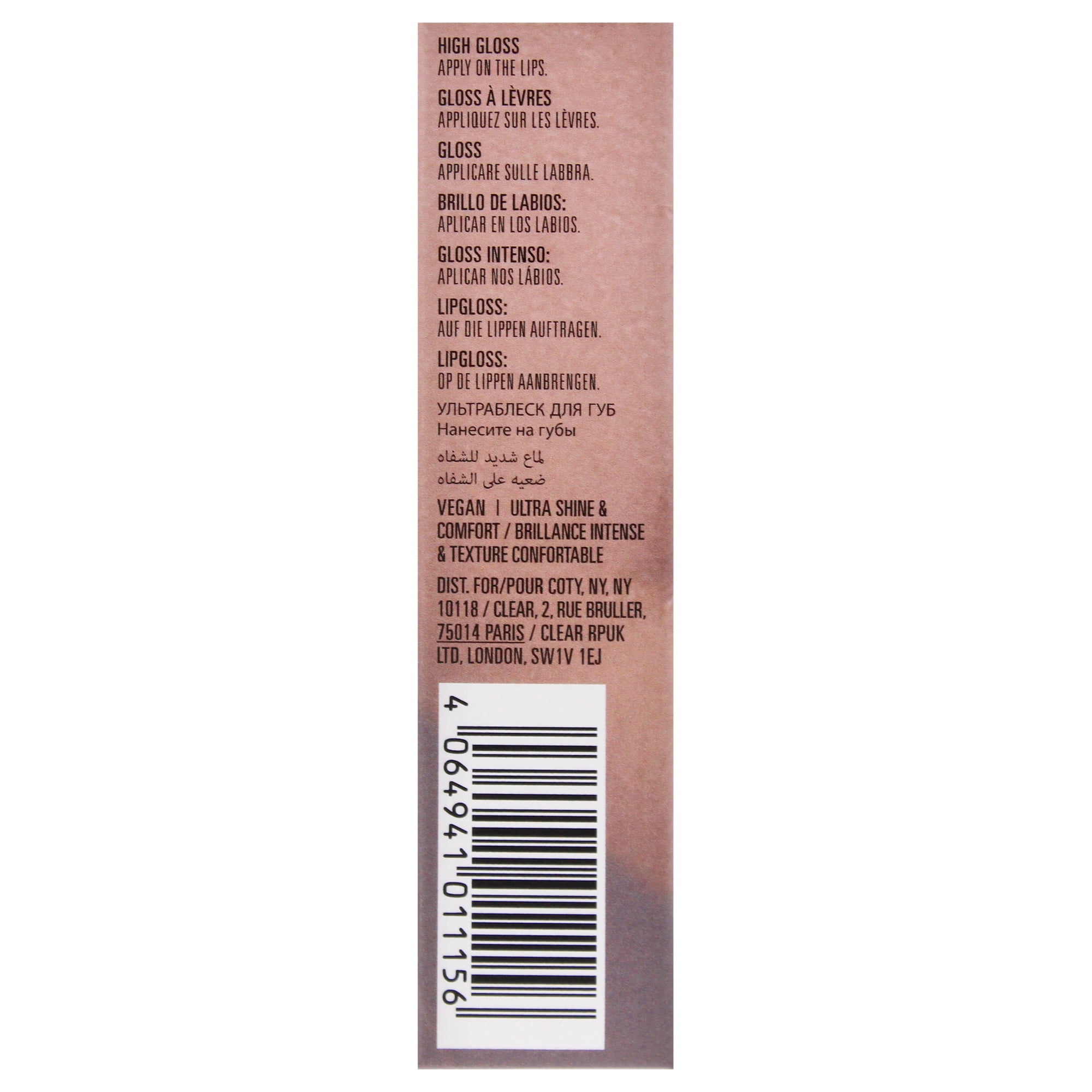 Kylie Cosmetics High Gloss - 001 Crystal , 0.11 oz Lip Gloss