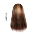 thumbnail image 3 of LHWEN Straight Line Hair Human Women's Brown Wig Hair Straight Long With Pre Plucked Wigs Long Brazilian Hair Wigs Beauty Salon Straight Hair Fun Lace Wavy Curls Braided Hair Synthetic Hair bohon, 3 of 9