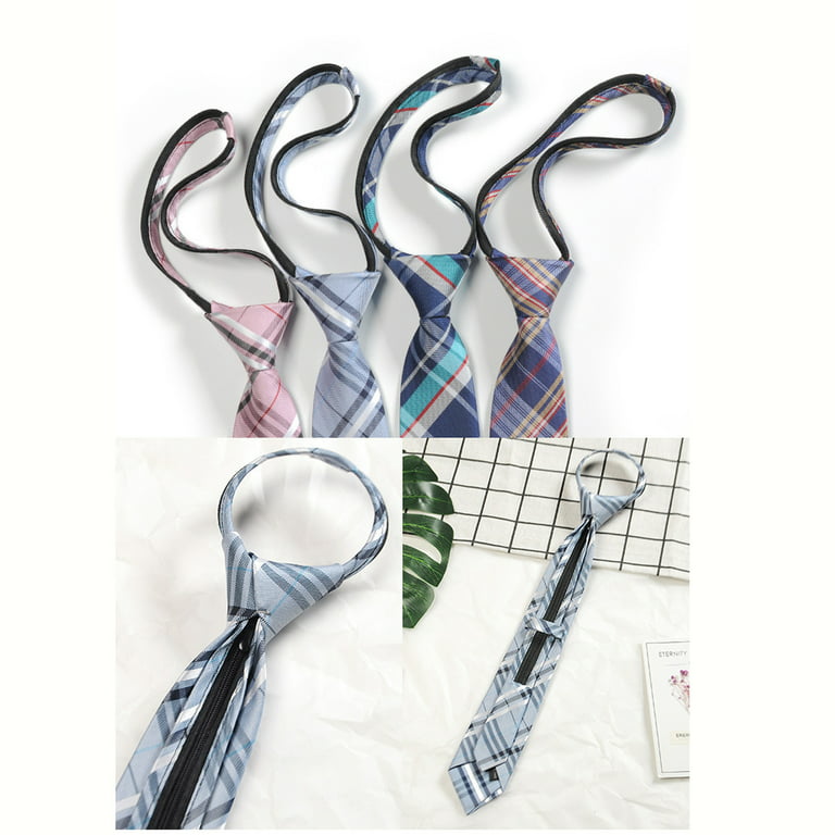 4Pack New Boys Girls Striped Print Colored Necktie Clip Neck Ties