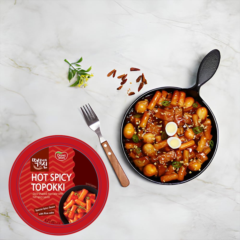 (8 pack) Dongwon Spicy and Sweet Topokki Cup, 4.23 Oz