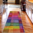 thumbnail image 2 of Abstract Decorative Rug, Rainbow Colored Geometric Square Shaped Blurry Effects Watercolor Design, Quality Carpet for Bedroom Dorm and Living Room, 6 Sizes, Multicolor, by Ambesonne, 2 of 2