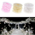 thumbnail image 4 of RUISINERY Elegant 10m Organza Ribbon Pearls Satins Trim for Wedding Decoration and Craft Supplies in White Color 10mm Width, 4 of 7