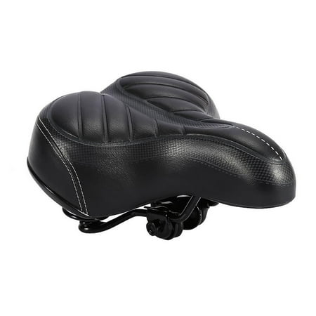 Bike Seat Cushion Soft Pad Saddle Seat Wide Big Bum Sprung Fits Stationary Bikes, Indoor Cycling,Mountain
