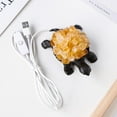 thumbnail image 5 of Natural Amethyst Tooth Turtle Night Lamp Healing Crystal Bedroom Bedside Table Lamp USB Port Home Decor Women Men Gift, 5 of 7