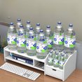 thumbnail image 2 of Adjustable Height Desktop Monitor Stand with Drawer-Style Storage - Sturdy Plastic Office Organizer for Screen Elevation, Small Item Storage, and Workspace Tidying - Easy Assembly Computer Riser (7mm, 2 of 5