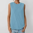 thumbnail image 5 of cocolona Womens Summer Tank Tops Fashion Crew Neck Sleeveless Pleated T-shirts Casual Loose Solid Color Pullover Tops, 5 of 7