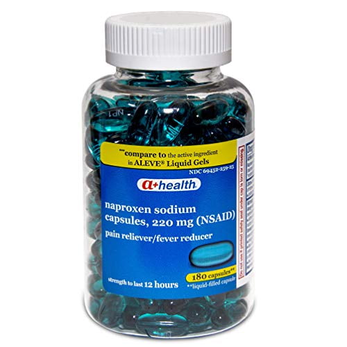 A+Health Naproxen Sodium 220 Mg Capsules, Pain Reliever/Fever Reducer