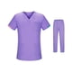 thumbnail image 3 of Uniforme de enfermería, conjunto de uniforme de enfermera, top y pantalones, trajes de trabajo de enfermería para mujer para mascotas púrpura, 3 of 9