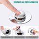 thumbnail image 4 of Tapón para fregadero de baño, núcleo de rebote emergente Universal, tapón antiobstrucción, tapón de drenaje para bañera con cesta de filtro, 4 of 7