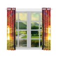 thumbnail image 3 of BSDHOME Lakeside Sunshine Tree Window Curtain Kitchen Curtain 26x39 inches (Two Piece), 3 of 3