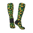 thumbnail image 4 of Haiem Pineapples with Palm Leaves Socks, Funny Novelty Crazy Design Cotton Socks Sports Socks Knee High Socks For Men, Women,1Pairs - Gift For Working Friends, 4 of 9