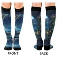 thumbnail image 4 of FORMRS Womens Knee High Socks Casual Long Thick Travel Daily Wear, 2 Pairs, Floral Occean, 4 of 6