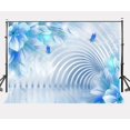 thumbnail image 1 of BSDHOME Polyester 7x5ft Blue Flowers Backdrop Dancing Glittering Plollen Flying Butterflies Photography Background, 1 of 5