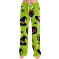 thumbnail image 4 of Womens Pajama Pants Halloween Cute Ghost Print Drawstring Stretch Elastic Waist Pjs Sleep Bottoms, 4 of 6