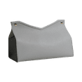 thumbnail image 2 of V\-shape PU Leather Tissue Storage Bag Holder Waterproof Container  Gray, 2 of 9