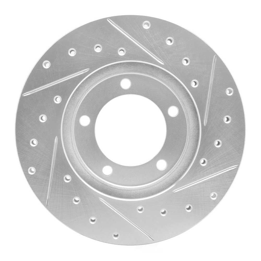 Dynamic Friction Company 631-76094L DFC Brake Rotor - Drilled And Slotted - Silver