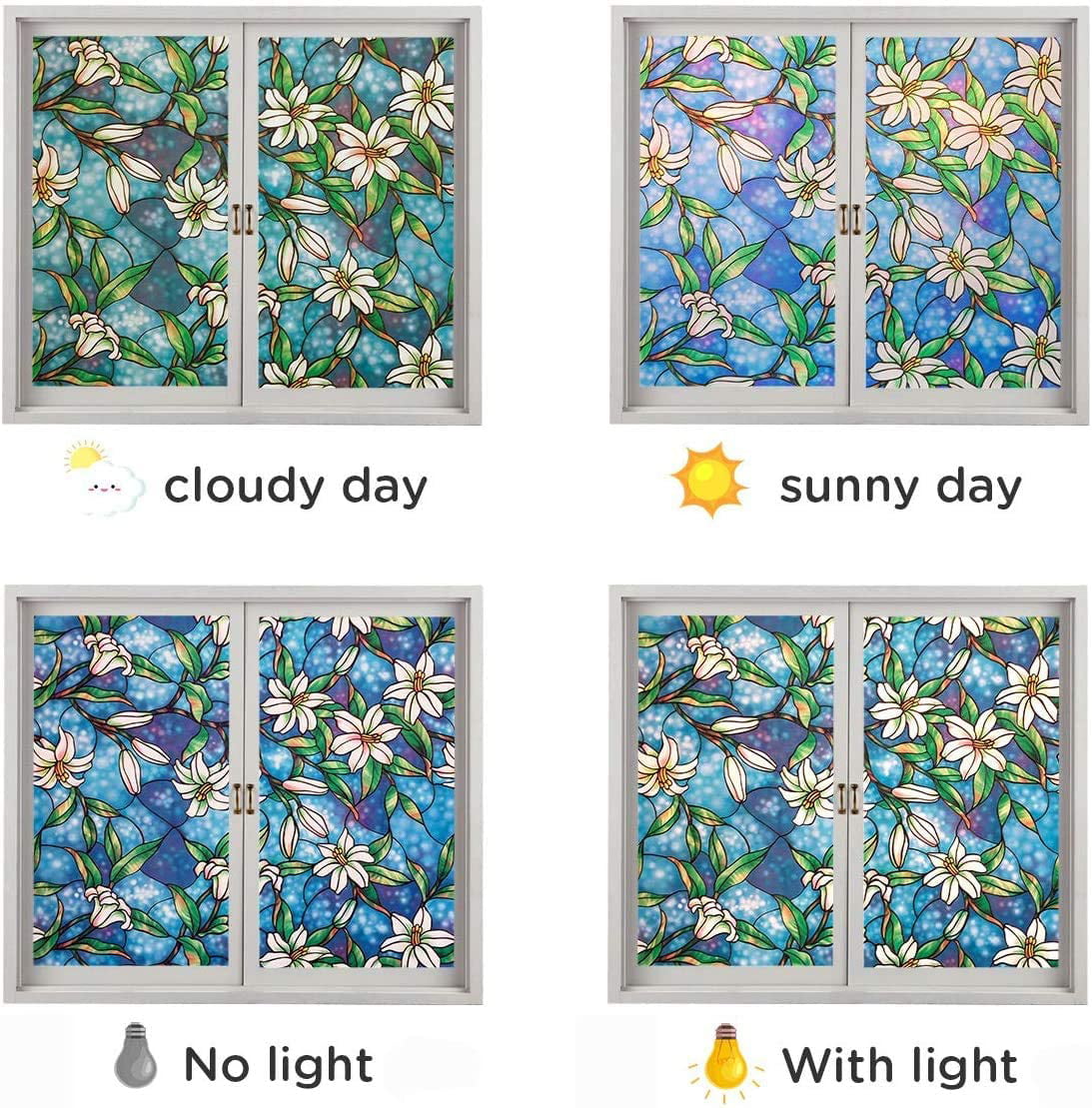 Home Cal Window Privacy Film No Glue Self Static Cling Window Covering  Removable Frosted Glass Film for Bathroom Office Meeting Room Living Room,  3D Scales, 35.4x78.8 
