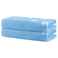thumbnail image 1 of Juego de toallas de baño de 2 piezas de algodón REGALWOVEN, altamente absorbentes y cómodas, toalla de baño encantadora azul de 28' x 56', 1 of 7