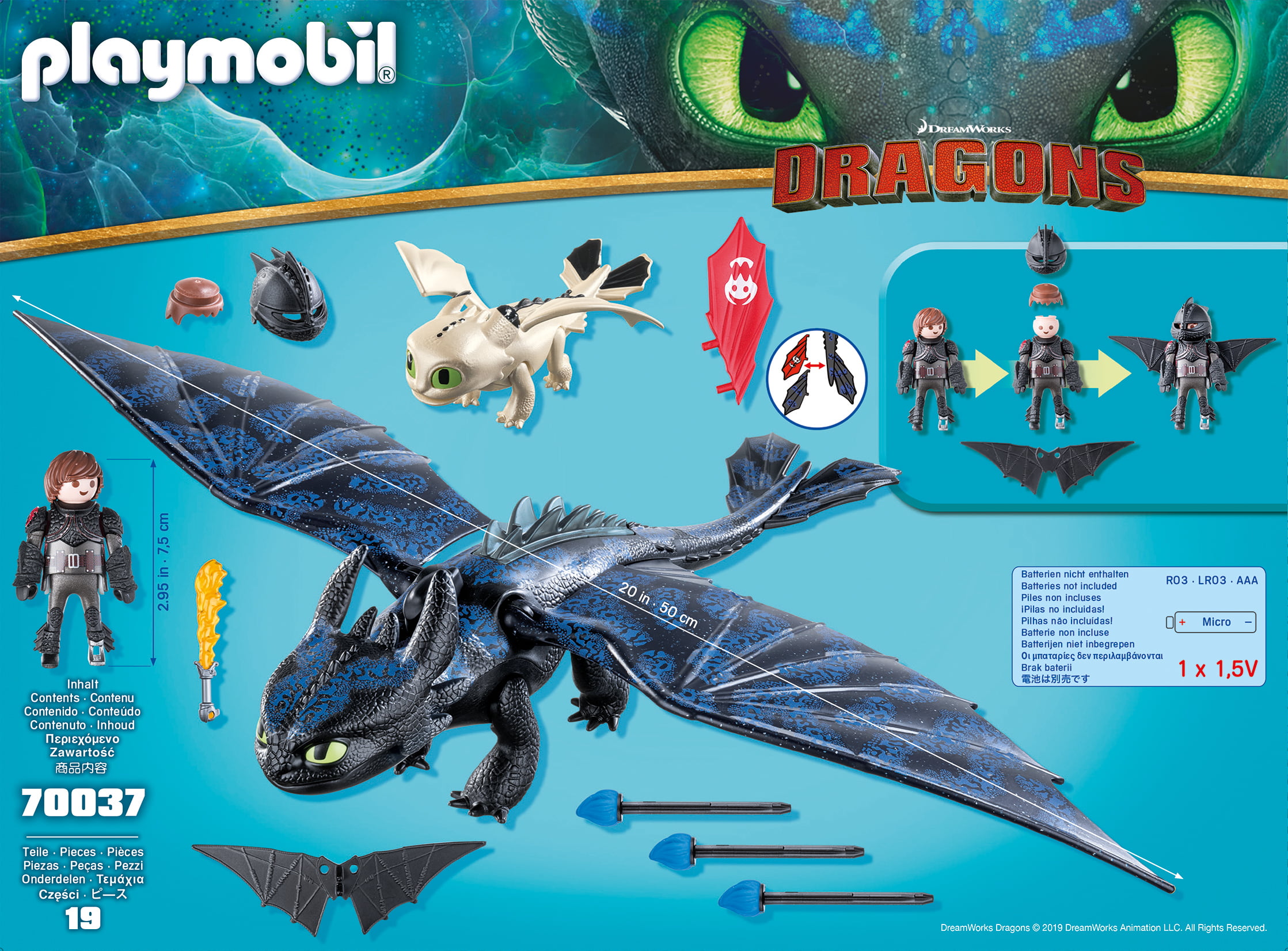 Morse kode Verdensrekord Guinness Book Indvandring PLAYMOBIL How to Train Your Dragon III Hiccup and Toothless with Baby  Dragon Action Figure Sets - Walmart.com