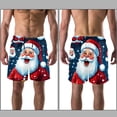 thumbnail image 3 of luoweisi Men's Beach Shorts Quick Dry Swim Trunks with Mesh Lining Santa Claus 2XL, 3 of 5