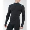 Pajar PAJPM3116BK-M Male Merino Wool Long Sleeve 0.5 Zip Mock Neck Top, Black - Medium