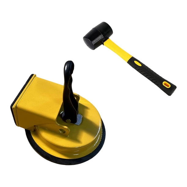 Herramienta para reparar huecos de suelo con mazo, instalación de suelos, pinza para azulejos de cocina Amarillo