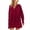 Red, variant on Kaemgyyd Women's Oversized Sweatshirt Dress Patchwork Long Sleeve V Neck Pullover Dress Casual Ruffle Hem Flowy Mini Dress