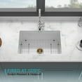 thumbnail image 4 of Boyuevi 27"x19"x10" Undermount Single Bowl Fireclay Kitchen Sink - Dual Mount White Porcelain Fireclay Rectangular Deep Single Bowl Sink Basin, 4 of 8