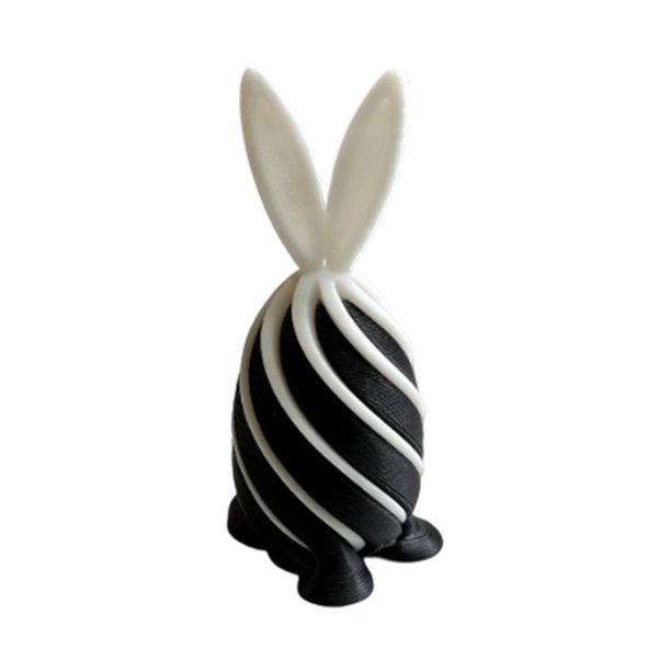 Figura de conejo de Pascua en forma de huevo en espiral, impresa en 3D, original y divertida, para aliviar el estrés de niños y adultos