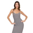 thumbnail image 5 of Forever 21 Women’s Rib Midi Dress with Slight Scoop Back, Slim Fitted Silhouette and Stretch Fabric for Everyday Casual to Elevated Styling, Blue, Large, 5 of 6