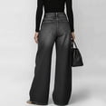 thumbnail image 6 of VBVC Women's High Waisted Eyelet Wide Leg Jeans , Vintage Streetwear Denim Pants For Women,Ladies' Wide Leg Baggy Trousers with Pockets,Black,S-3XL, 6 of 8